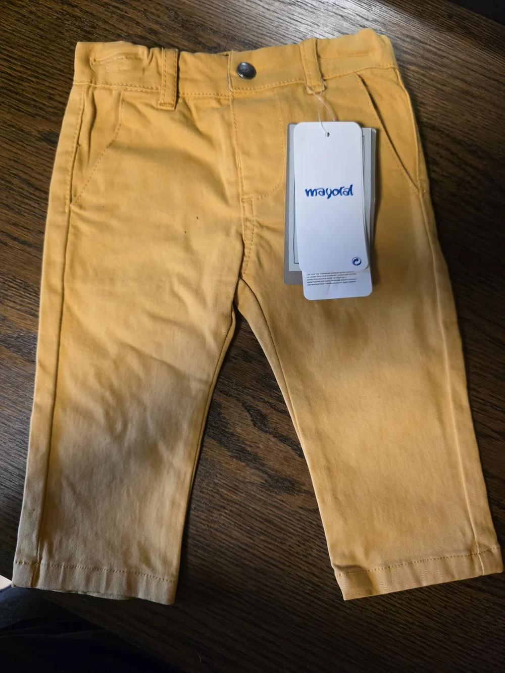 Mayoral Boys' Mustard Yellow Chinos 6M